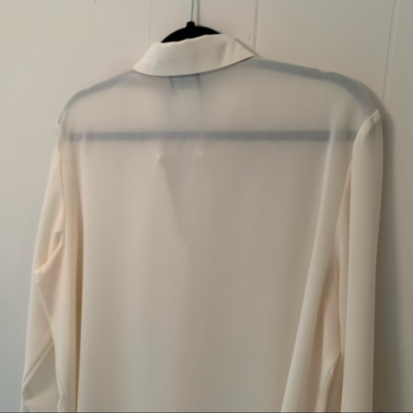 Vintage Bell Sleeve Cream Women’s Bohemian Button Down shirt - Picture 9 of 10